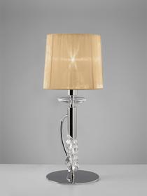 Tiffany Polished Chrome-Soft Bronze Crystal Table Lamps Mantra Shaded Table Lamps
